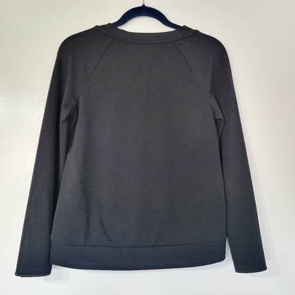 Elie Tahari Black Crew Sweatshirt with Faux Fur Front Panel Size XS - Picture 3 of 9